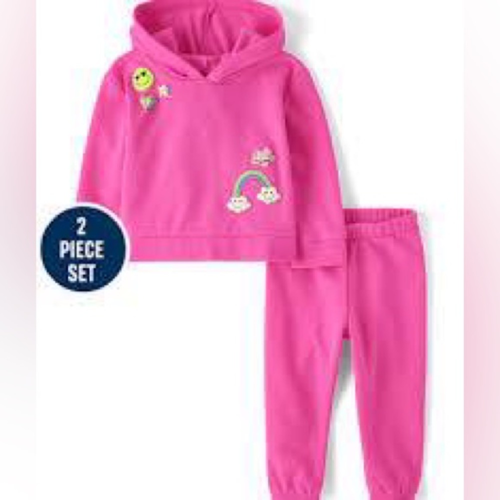 Pink Hoodie and Pants Set